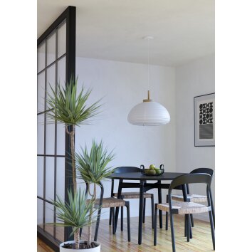 Illuminazione Eglo SUMMERHILL Lampadario a sospensione Marrone, Bianco, 1-Luce