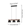 Illuminazione Eglo SHERBURN Lampadario a sospensione Marrone, Nero, 3-Luci