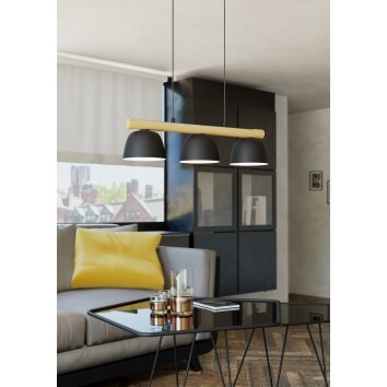 Illuminazione Eglo SHERBURN Lampadario a sospensione Marrone, Nero, 3-Luci