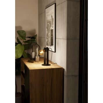 Illuminazione Eglo PLIMSOLL Lampada da tavolo Nero, 1-Luce