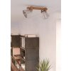 Illuminazione Eglo CAWTON Plafoniera, Faretto da soffitto Marrone, Acciaio satinato, 2-Luci