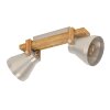 Illuminazione Eglo CAWTON Plafoniera, Faretto da soffitto Marrone, Acciaio satinato, 2-Luci