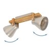 Illuminazione Eglo CAWTON Plafoniera, Faretto da soffitto Marrone, Acciaio satinato, 2-Luci