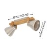 Illuminazione Eglo CAWTON Plafoniera, Faretto da soffitto Marrone, Acciaio satinato, 2-Luci