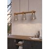 Illuminazione Eglo CAWTON Lampadario a sospensione Marrone, Acciaio satinato, 3-Luci