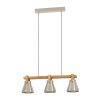 Illuminazione Eglo CAWTON Lampadario a sospensione Marrone, Acciaio satinato, 3-Luci