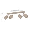 Illuminazione Eglo TILSTON Plafoniera, Faretto da soffitto Sabbia, 4-Luci