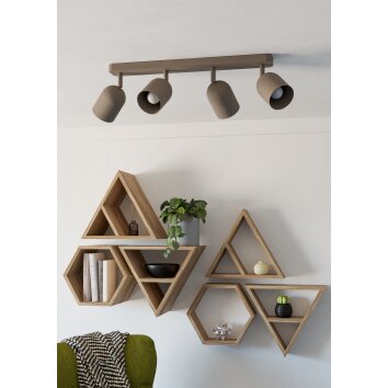 Illuminazione Eglo TILSTON Plafoniera, Faretto da soffitto Sabbia, 4-Luci