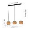Illuminazione Eglo SHELDON Lampadario a sospensione Nero, 3-Luci