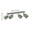 Illuminazione Eglo TILSTON Plafoniera, Faretto da soffitto Verde, 4-Luci