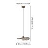 Illuminazione Eglo SWABY Lampadario a sospensione Bronzo, 1-Luce