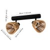 Illuminazione Eglo KEELBY Plafoniera, Faretto da soffitto Nero, 2-Luci