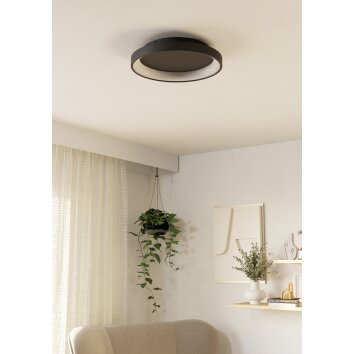 Illuminazione Eglo LORETELLO Plafoniera, Applique e plafoniera LED Nero, Telecomando