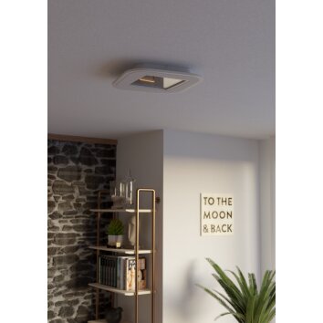 Illuminazione Eglo MACCHIONI Plafoniera LED Bianco, Telecomando