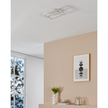 Illuminazione Eglo AMANDOLO Plafoniera LED Bianco, Telecomando, Cambia colore