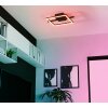 Illuminazione Eglo AMANDOLO Plafoniera LED Nero, Telecomando, Cambia colore