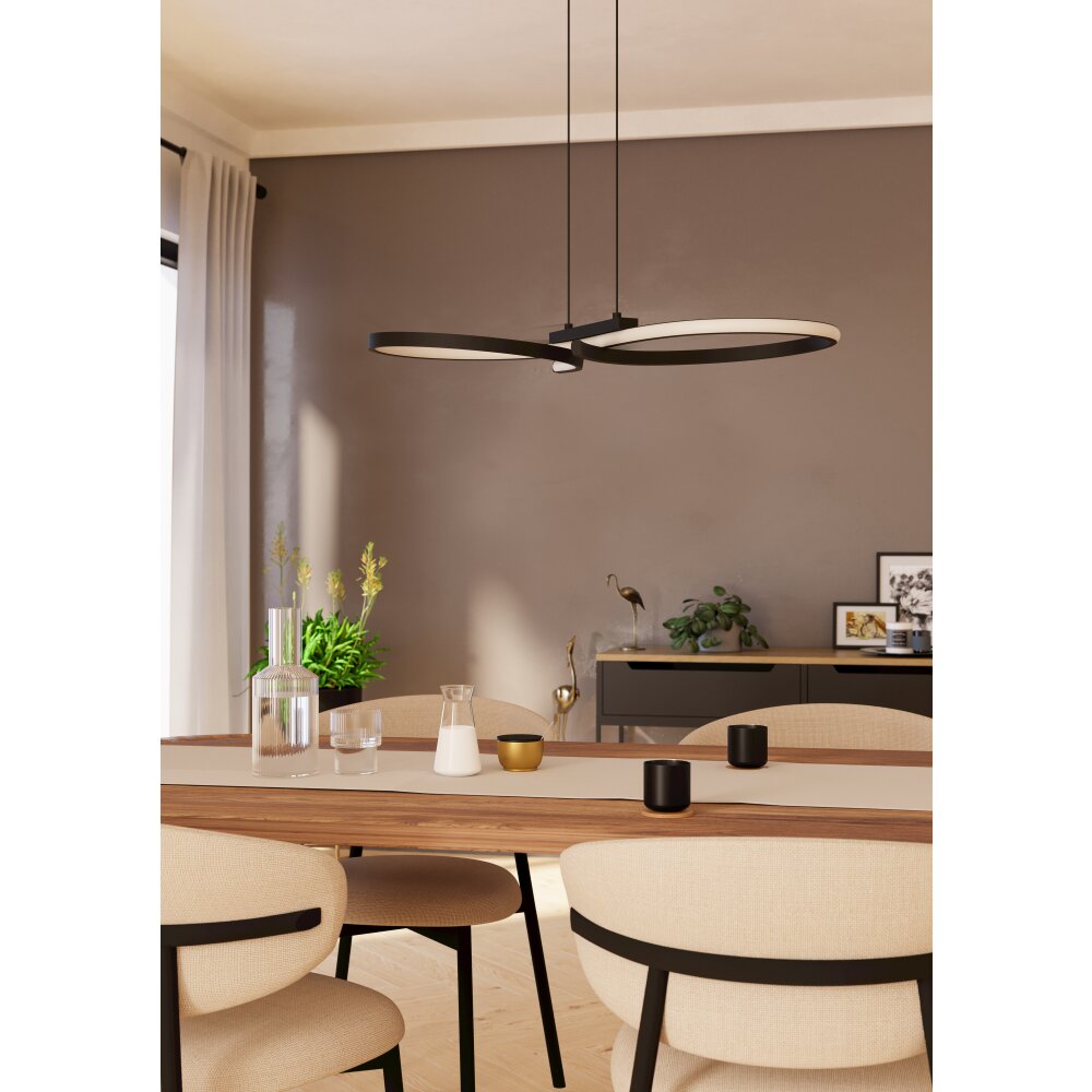 Illuminazione Eglo SERPINS Lampadario a sospensione LED Nero main product photo