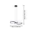 Illuminazione Eglo SERPINS Lampadario a sospensione LED Nero