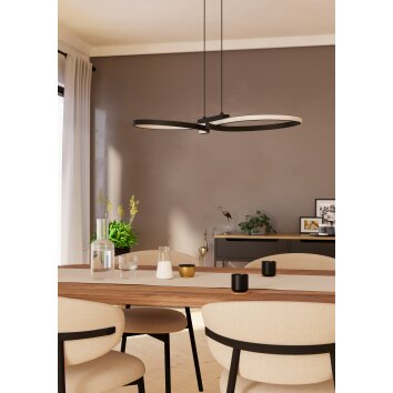 Illuminazione Eglo SERPINS Lampadario a sospensione LED Nero