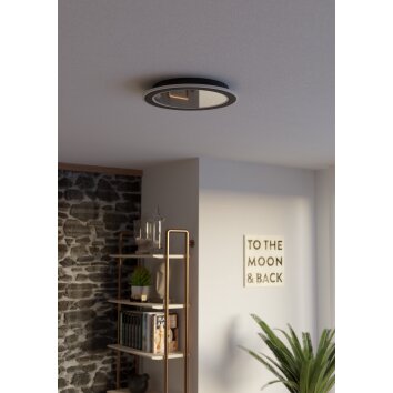 Illuminazione Eglo MACCHIONI Plafoniera LED Nero, Bianco, Telecomando