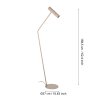 Illuminazione Eglo CAMINIA Lampada da terra LED Ottone, Sabbia