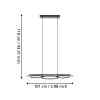 Illuminazione Eglo BOYAL Lampadario a sospensione LED Marrone, Nero