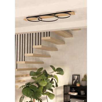 Illuminazione Eglo BOYAL Plafoniera LED Marrone, Nero