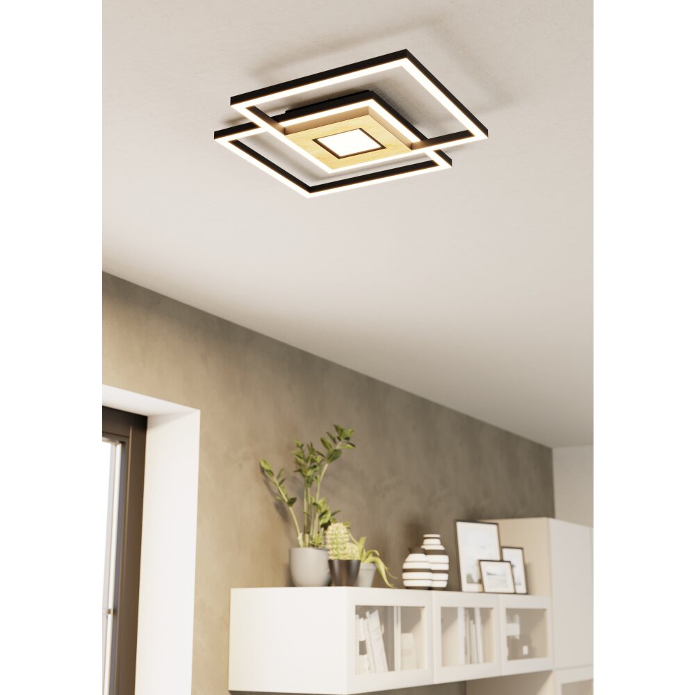 Illuminazione Eglo MARINELLO Plafoniera LED Marrone, Nero, Telecomando main product photo