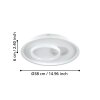 Illuminazione Eglo TIRIOLO Plafoniera, Applique e plafoniera LED Argento, Bianco