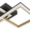 Illuminazione Eglo CALLIERA Plafoniera LED Ottone, Nero