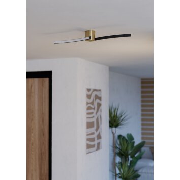 Illuminazione Eglo AIETA Plafoniera LED Ottone, Nero