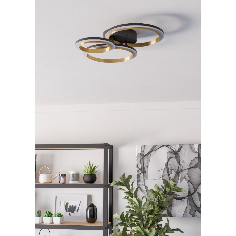 Illuminazione Eglo CALLIERA Plafoniera LED Ottone, Nero main product photo