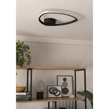 Illuminazione Eglo MOSCHELLA Plafoniera LED Nero, Cambia colore Illuminazione Eglo MOSCHELLA Plafoniera LED Nero, Cambia colore
