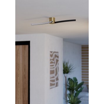 Illuminazione Eglo AIETA Plafoniera LED Ottone, Nero