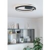 Illuminazione Eglo MEZZOMONTE Plafoniera LED Nero, Telecomando