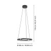 Illuminazione Eglo MEZZOMONTE Lampadario a sospensione LED Nero, Telecomando
