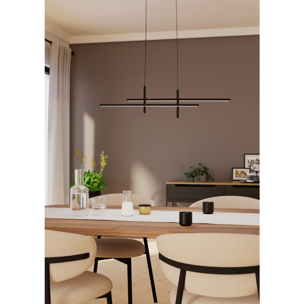 Illuminazione Eglo TREPILIANO Lampadario a sospensione LED Nero main product photo