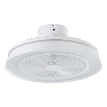 Illuminazione Eglo mit Lampada con ventilatore LED bianco opaco, Telecomando, Cambia colore
