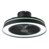 Illuminazione Eglo mit Lampada con ventilatore LED Nero, Telecomando, Cambia colore