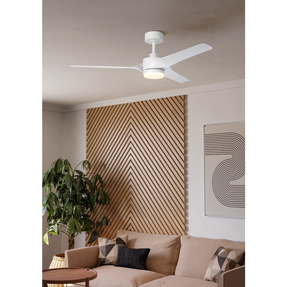 Illuminazione Eglo ORCUTT Lampada con ventilatore LED bianco opaco, Telecomando main product photo