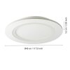 Illuminazione Eglo PADROGIANO-Z Plafoniera LED Bianco, Cambia colore