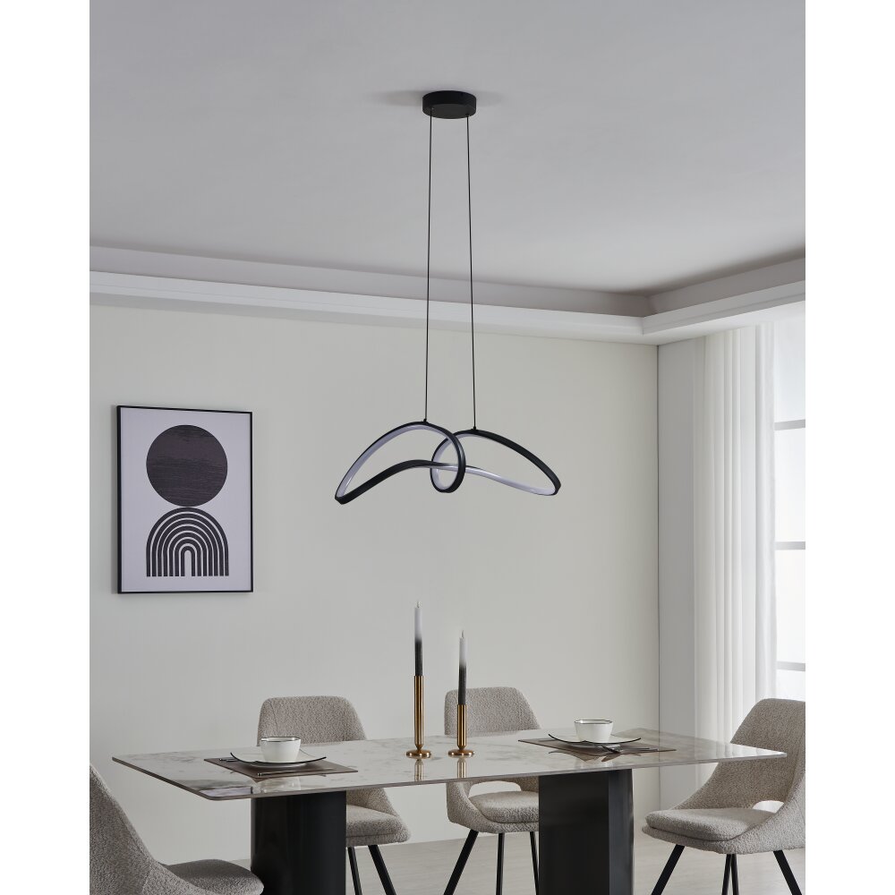 Illuminazione Eglo CALAROSSA-Z Lampadario a sospensione LED Nero, Cambia colore main product photo