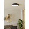 Illuminazione Eglo GALLIZZI-Z Plafoniera LED Nero, Cambia colore