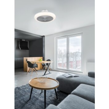 Illuminazione Eglo mit Lampada con ventilatore LED Grigio, Bianco, Telecomando