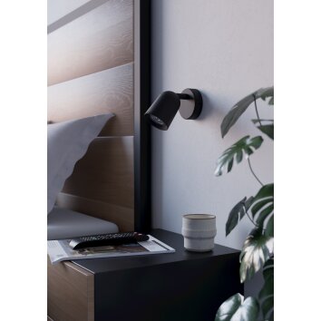 Illuminazione Eglo CAMALDOLI Faretto da soffitto, Applique Nero