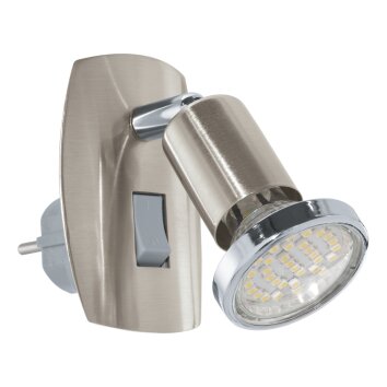 Illuminazione Eglo EGLO Lampade con presa elettrica LED Cromo, Nichel opaco