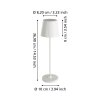 Illuminazione Eglo CABOZO Lampada da tavolo LED Bianco, Telecomando