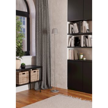 Illuminazione Eglo MANNERA-L Lampada da terra LED Grigio, Telecomando, Cambia colore