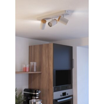 Illuminazione Eglo CONSUMA Plafoniera, Faretto da soffitto Marrone, Bianco