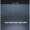 Leuchten Direkt LOLAsmart-NELE Lampada a Sospensione LED Nichel opaco, 5-Luci, Telecomando, Cambia colore